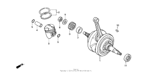 CB50 Коленчатый вал и поршни