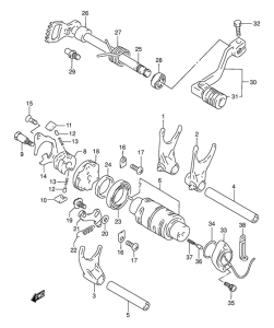 DR250 Переключение передач