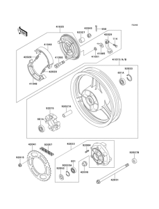 EX500 Rear wheel / chain / coupling