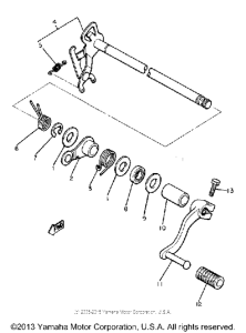 XJ550RH Shift shaft pedal