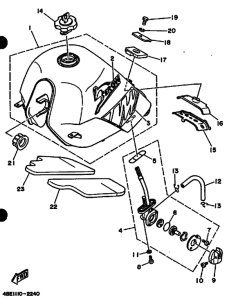 XT225 XT225D Tank fuel
