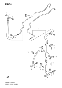SV650 Передние тормозные трубки