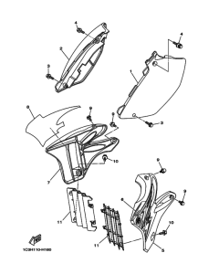 YZ250 Боковые обтекатели