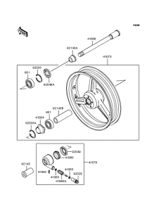 ZR400 Переднее колесо