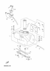 YP250R Топливный бак
