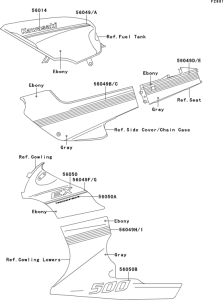  Decals(ex500-a4)(ebony / gray)