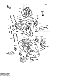 KE100 Картер двигателя