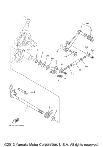 TZ250M Вал переключения
