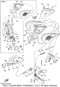 XVS650 Топливный бак