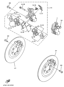 TZ250 Front brake. caliper