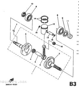 CH50 Коленчатый вал и поршни