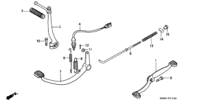 C90 Pedal / kick starter arm