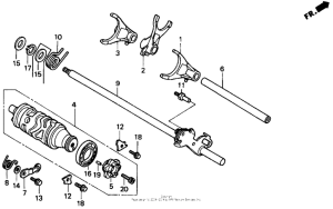 CBR900RR Вилка переключения передач