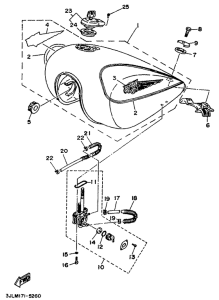 XV750 Топливный бак