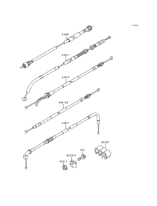 KLE500 Тросы управления