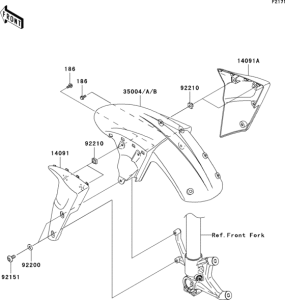 ZX636 Крыло переднее