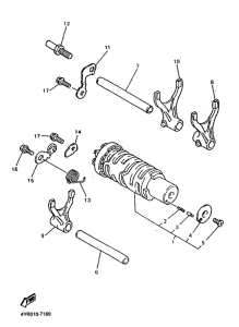 YH50 Shift cam. fork