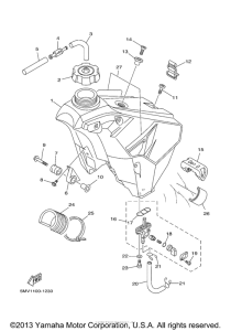 YZ125N1 Топливный бак