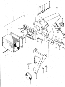 DR500 Задний комбинированный сигнал