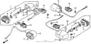 VF1000F Задний фонарь