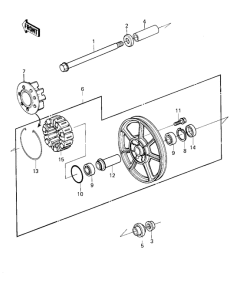 KZ1000 Rear wheel / hub