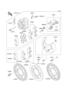 KX500 Передние тормоза