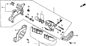 CR125R Задний суппорт