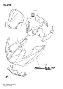 GSF1250S (ABS) Cowling comp