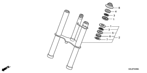 CRF50F Вилка передней оси