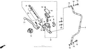 CR80R Fr. brake master cyl. 98-99