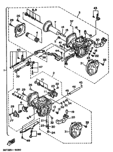 XV535 XV535W Carburetor assy