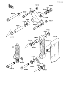 KX500 Задняя подвеска