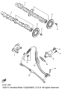 YZF600RR Цепь механизма газораспределения