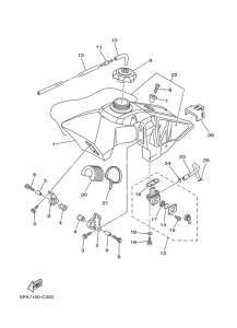YZ85S Топливный бак