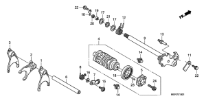 CBF600 (Naked, ABS) Вилка переключения передач