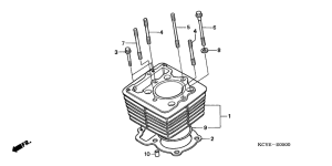 XR400R Цилиндр