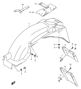 GSX750 Заднее крыло