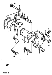 DR250 Передний суппорт