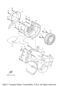 YW125 Кожух вентилятора