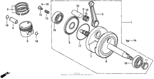 XR100 Коленвал