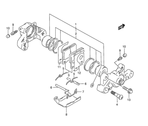 GSF1200S Задний суппорт