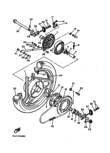 YX600 YX600B Rear wheel complete assy