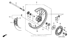 CR85RB Переднее колесо