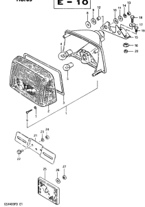 GSX400 Задний комбинированный сигнал