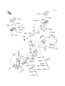 KLX250 Подножки