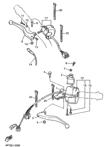 XT600E Interruptor de manija . palanc