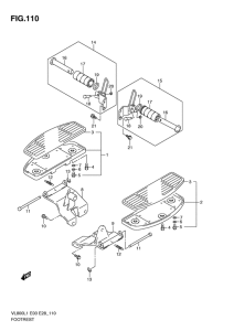 VL800 Подножки