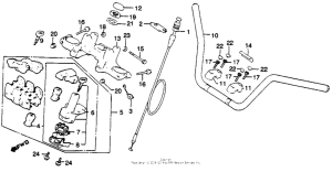 GL1100I Handlebar + key set