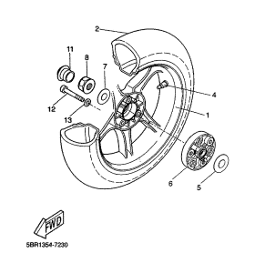 YQ50 Переднее колесо