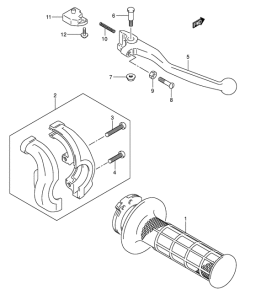 DR-Z400 Рукоятка газа и тормоза